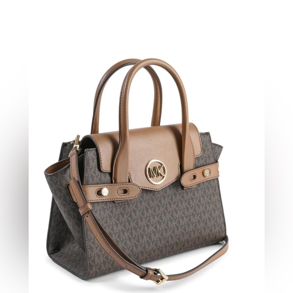 Michael Kors Carmen Satchel Signature Brown - Picture 3 of 9
